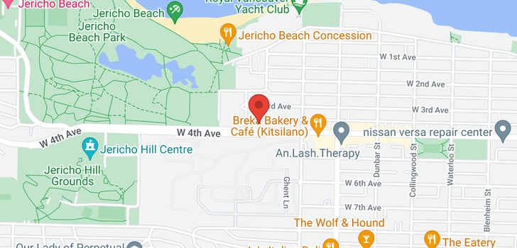 map of 209 3875 W 4TH AVENUE